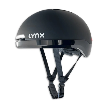 Kask rowerowy Lynx Citylight czarny z oświetleniem na USB