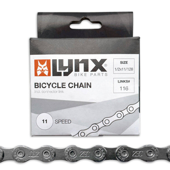 Łańcuch Lynx 11-rzędowy 1/2 x 11/128 Inch - 116L - 5.7 mm srebrny + zapinka