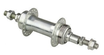 Piasta tylna stalowa QS-102 36-otworów srebrna -128 x 185