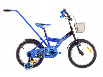 Rower dziecięcy Rock Kids Police 16" niebiesko-czarny
