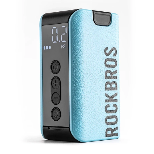 Pompka elektryczna Rockbros 42520006001 z cyfrowym wyświetlaczem do piłek, balonów - niebieska