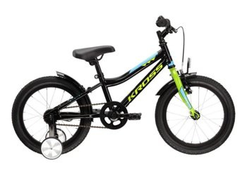 Rower Kross RACER 3.0 16" czarny-limonka-niebieski połysk - Powystawowy