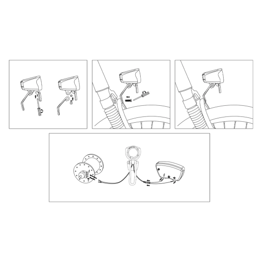 Przednia lampka na dynamo 70 Lux