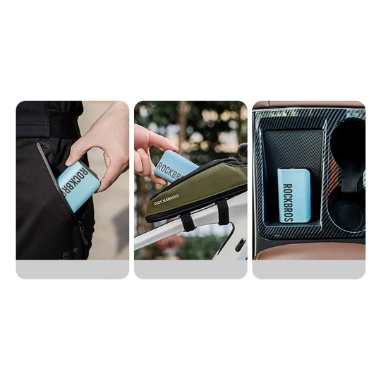 Pompka elektryczna Rockbros 42520006001 z cyfrowym wyświetlaczem do piłek, balonów - niebieska