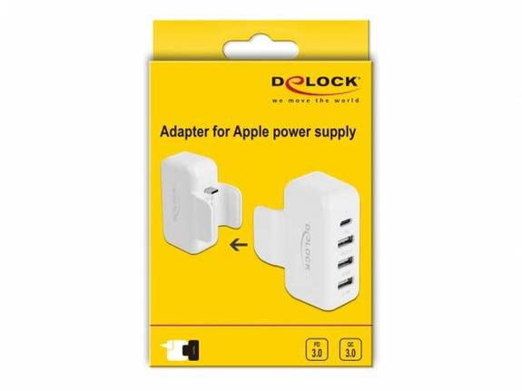Adapter Delock do ładowarki sieciowej apple 1x usb-c pd 1x usb-a qc3.0 2x usb-a 2.4a