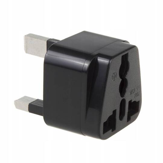 Adapter gniazda Maclean MCE154 - EU na UK - Czarny 