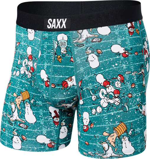 Bokserki męskie szybkoschnące SAXX VIBE Boxer Brief bałwany - zielony