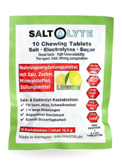 Elektrolityczne tabletki Saltolyte Chewing - 10szt - Cytrynowe