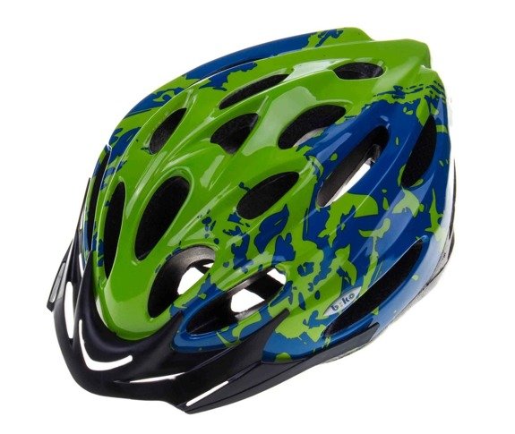 Kask Biko BASIC PRO niebieski-zielony-HM-BI405-1