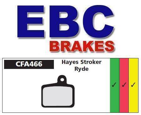 Klocki rowerowe EBC (organiczne wyczynowe) Hayes Stroker Ryde CFA466R