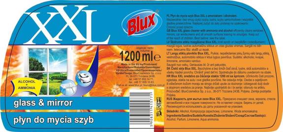 Płyn do mycia szyb Blux XXL z amoniakiem i alkoholem 1200ml