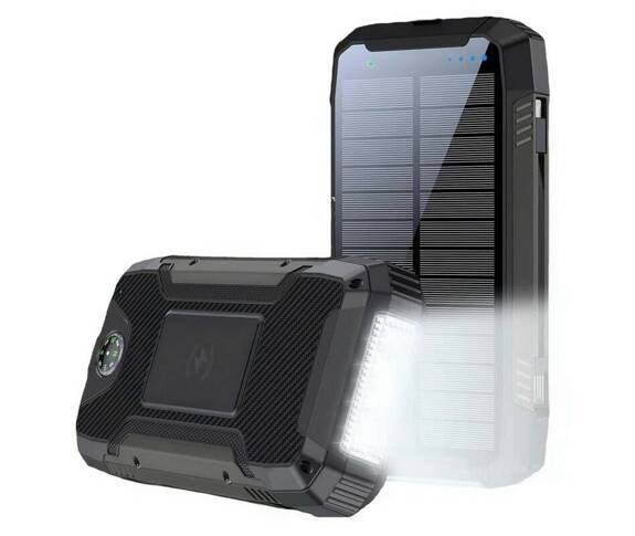 Power Bank 20000mAh (74Wh) z panelem solarnym 1.5W