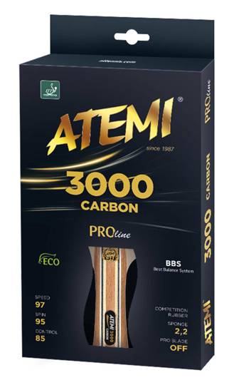 Profesjonalna rakietka do tenisa stołowego Atemi 3000 Pro Carbon AN