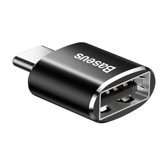 Przejściówka adapter OTG USB-A - USB-C Baseus Mini CATOTG-01 - Czarny