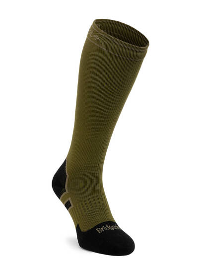 Skarpety wodooszczelne Bridgedale StormSock Heavy Knee - olive/black