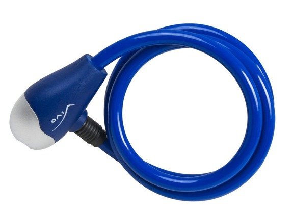 Zamknięcie rowerowe Vivo LQ-329 10 x 1000 mm spirala na klucz niebieskie